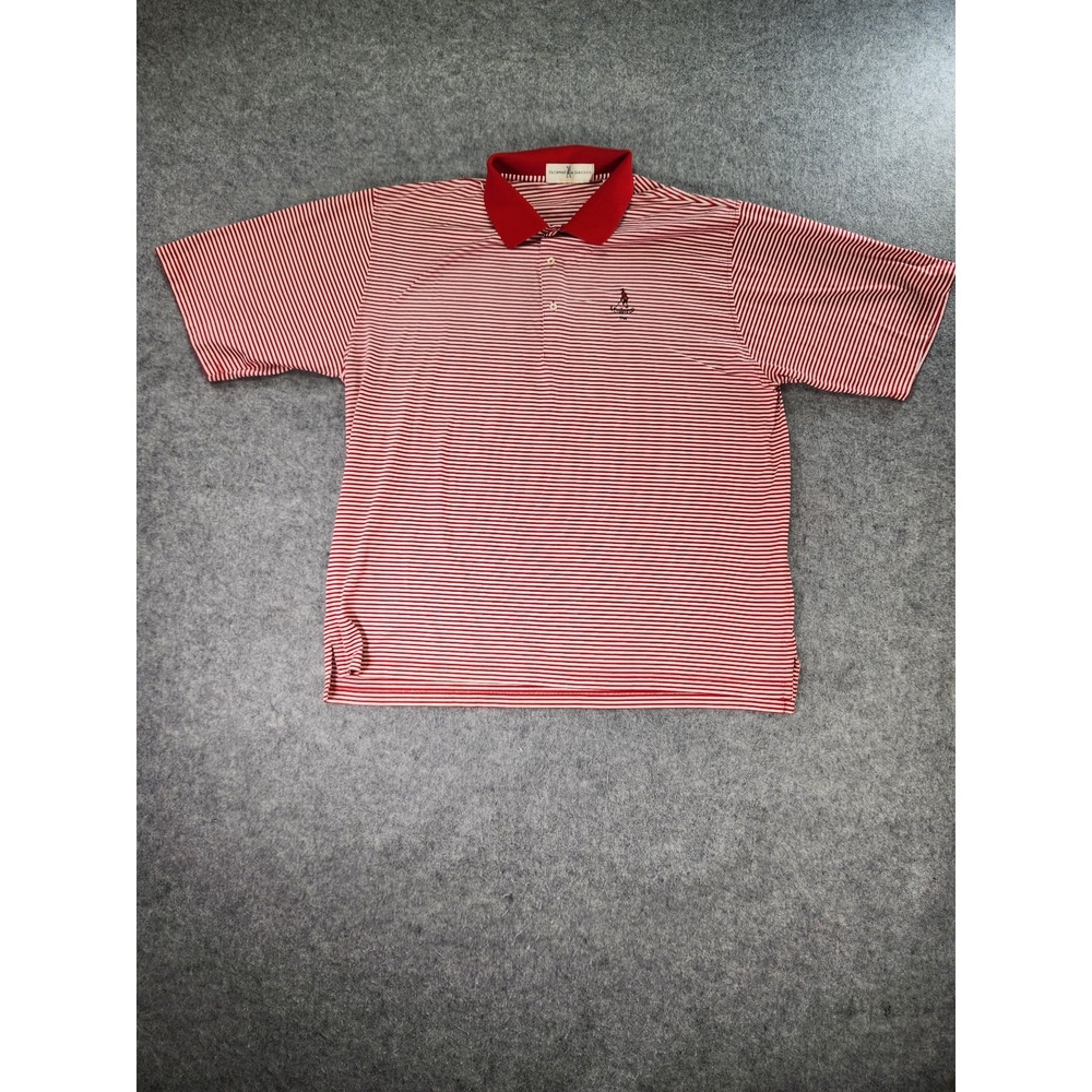 Fairway & Greene Polo Shirt Mens 2XL Red Striped‎ Muirfield 1744 Golf Club